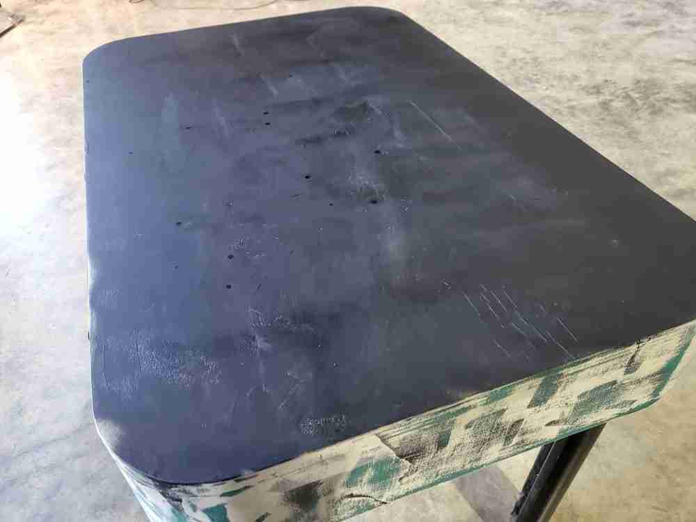 20thC 50's style small console side end dressing table 2 drawers curved legs