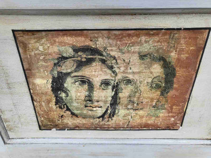 Antique Edwardian marble 2 door washstand painted cupboard