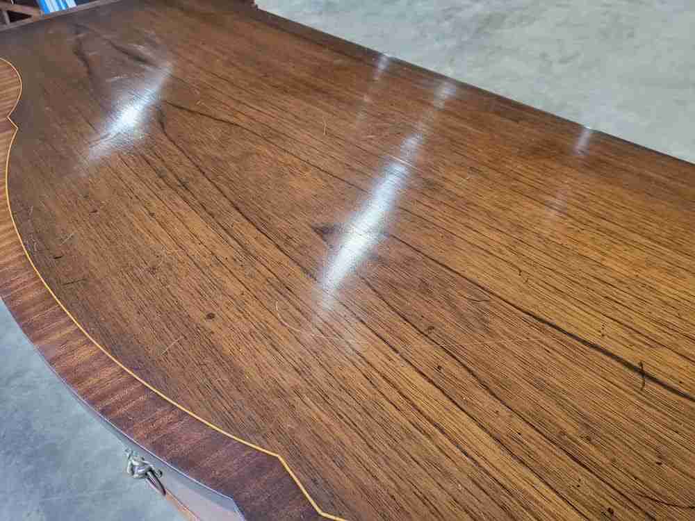 Antique repro serpentine large sideboard cupboard drawers legs