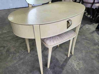 Vintage 1930's small dressing table stool mirror