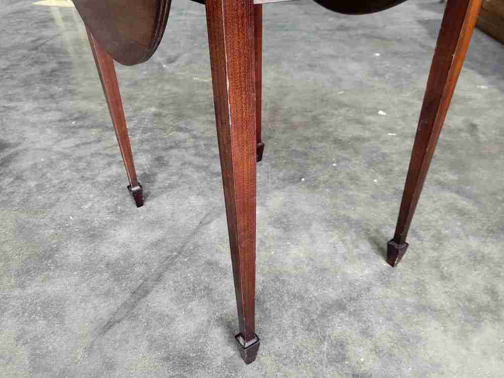 Antique repro small Drop leaf side end occasional table drawer tapered legs