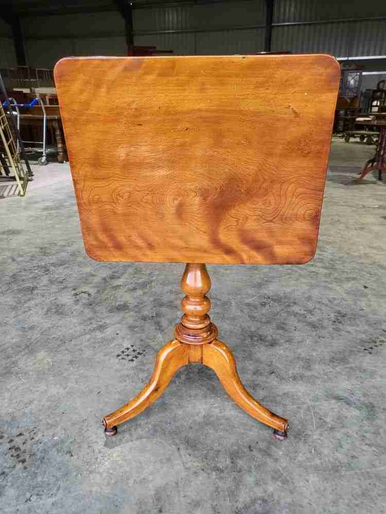 Antique small square tilt top occasional side end dining table