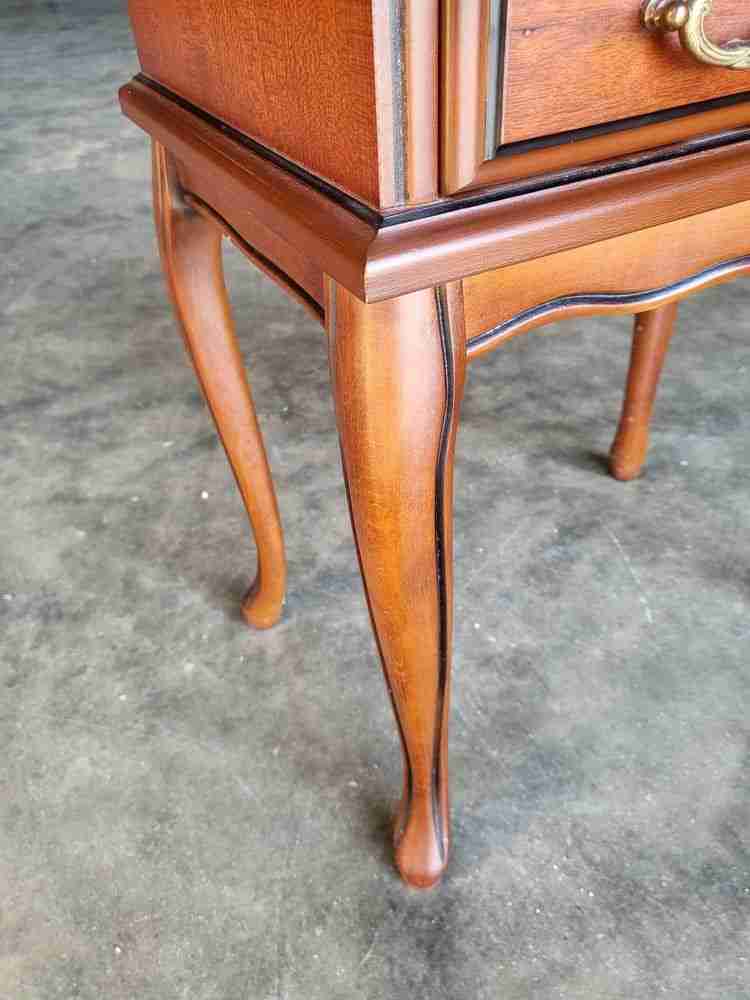 Antique repro small side table cutlery collectors 2 over 2 drawers