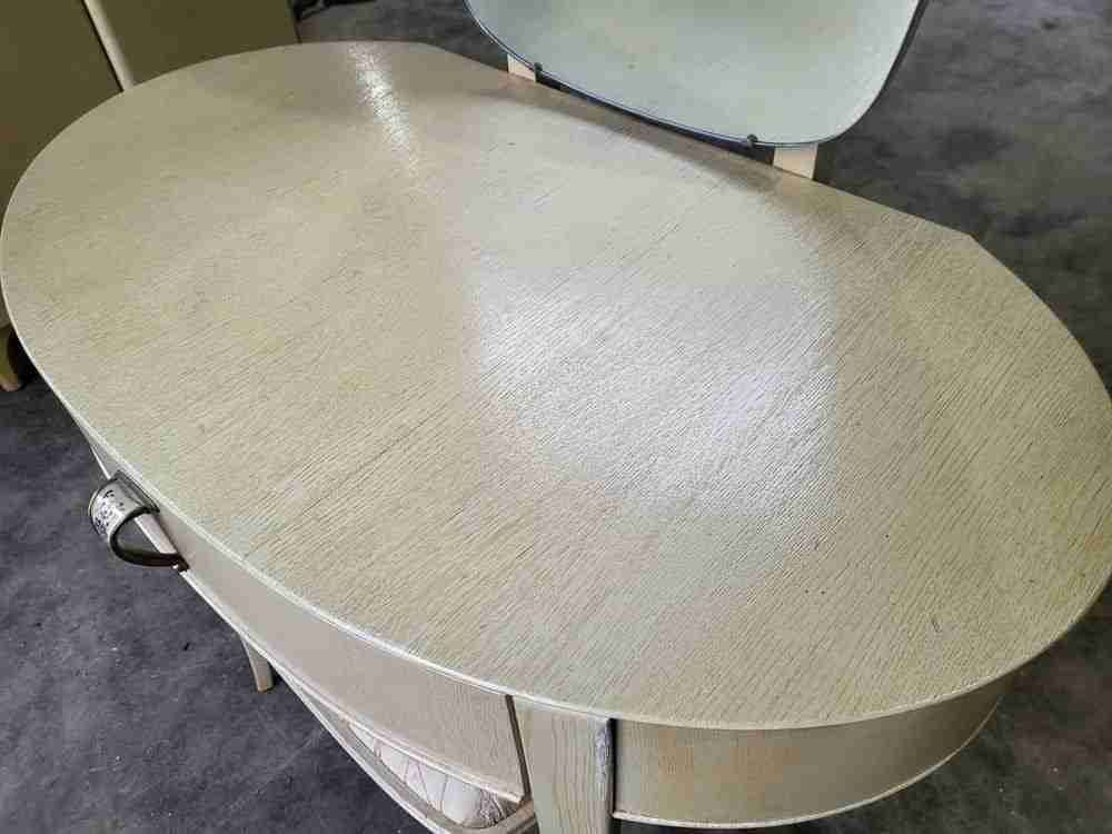 Vintage 1930's small dressing table stool mirror