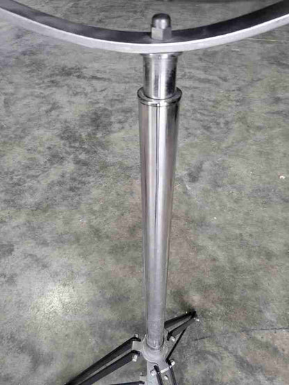 20thC World globe map chrome tall tripod stand floor standing