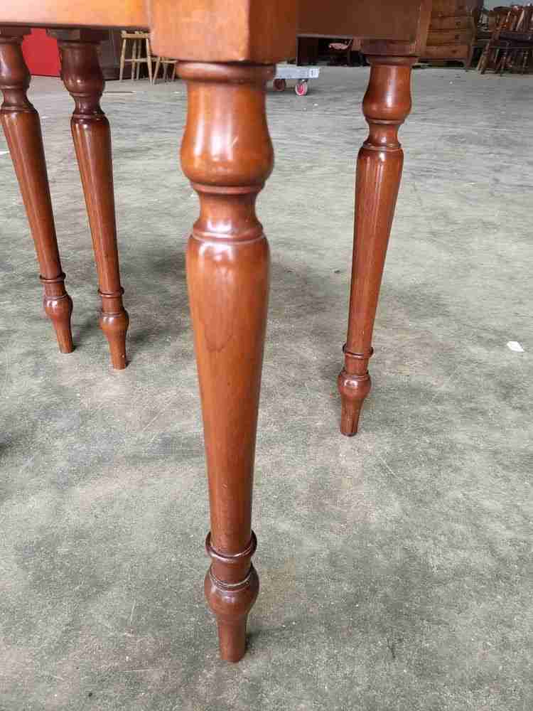 Pair two antique Victorian square side end lamp tables