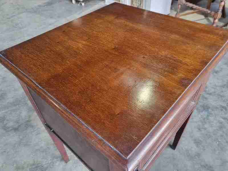 Antique Edwardian tall legs pot cupboard side end lamp table