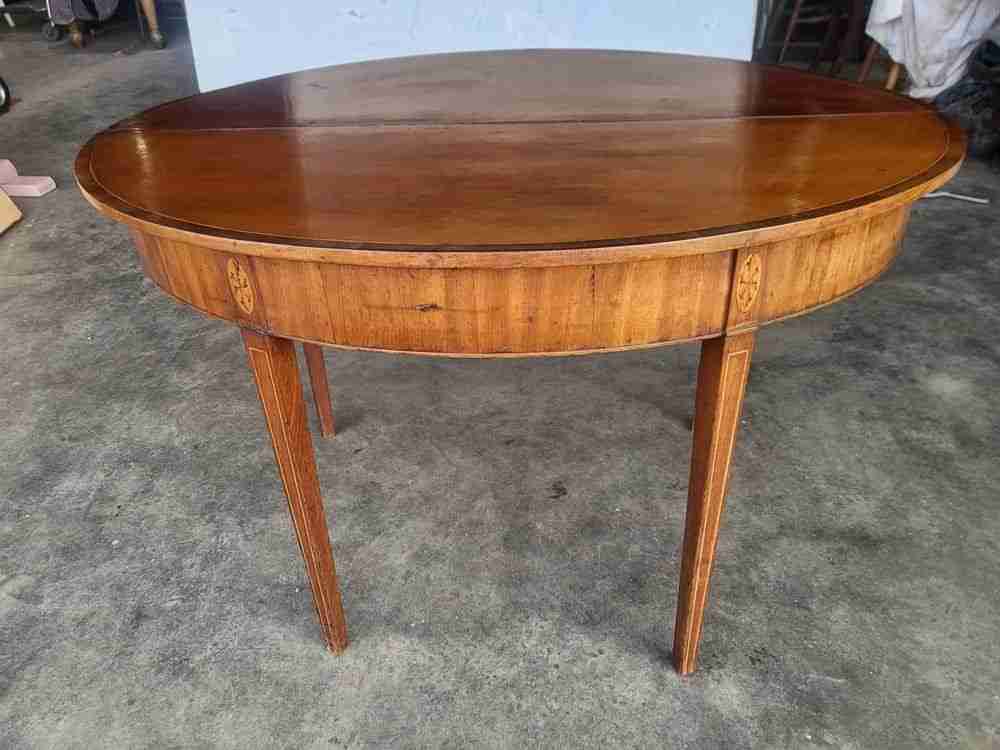Antique Edwardian inlaid gate leg drop leaf occasional dining table