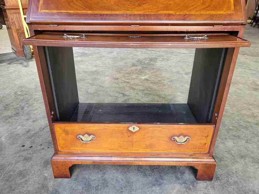 Antique repro mahogany T.V  entertainment cabinet faux bureau
