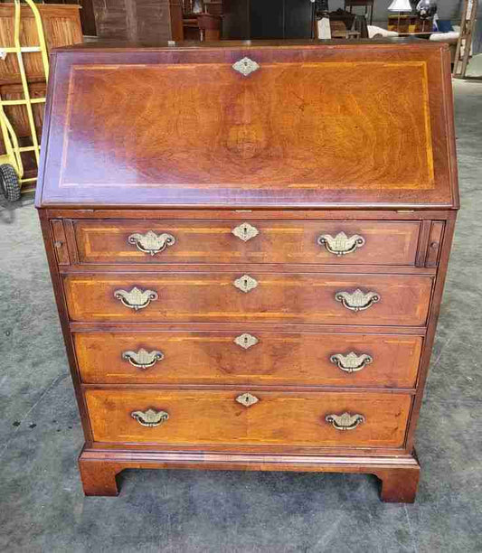 Antique repro mahogany T.V  entertainment cabinet faux bureau