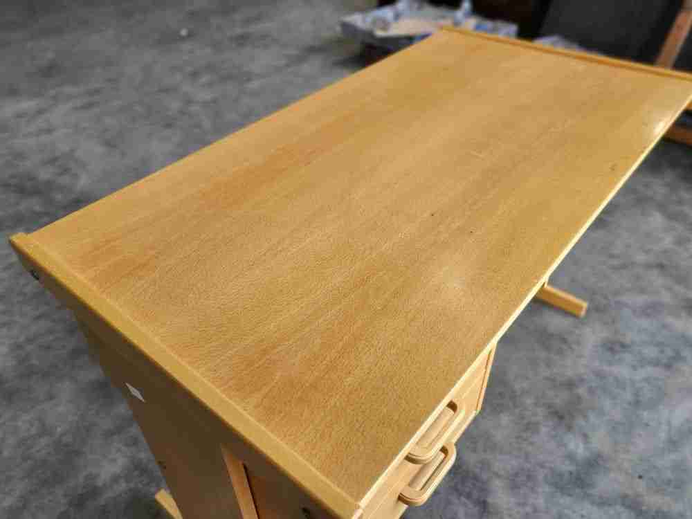 Modern small single pedestal  2 drawer writing desk