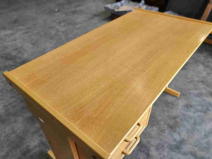 Modern small single pedestal  2 drawer writing desk