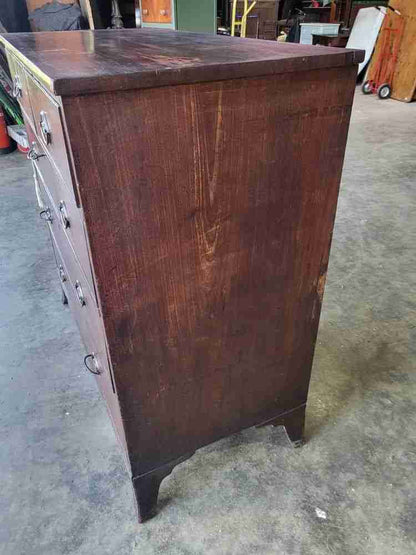 Antique Georgian 2 over 3 chest of drawers splayed legs