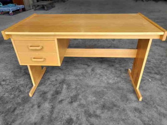 Modern small single pedestal  2 drawer writing desk