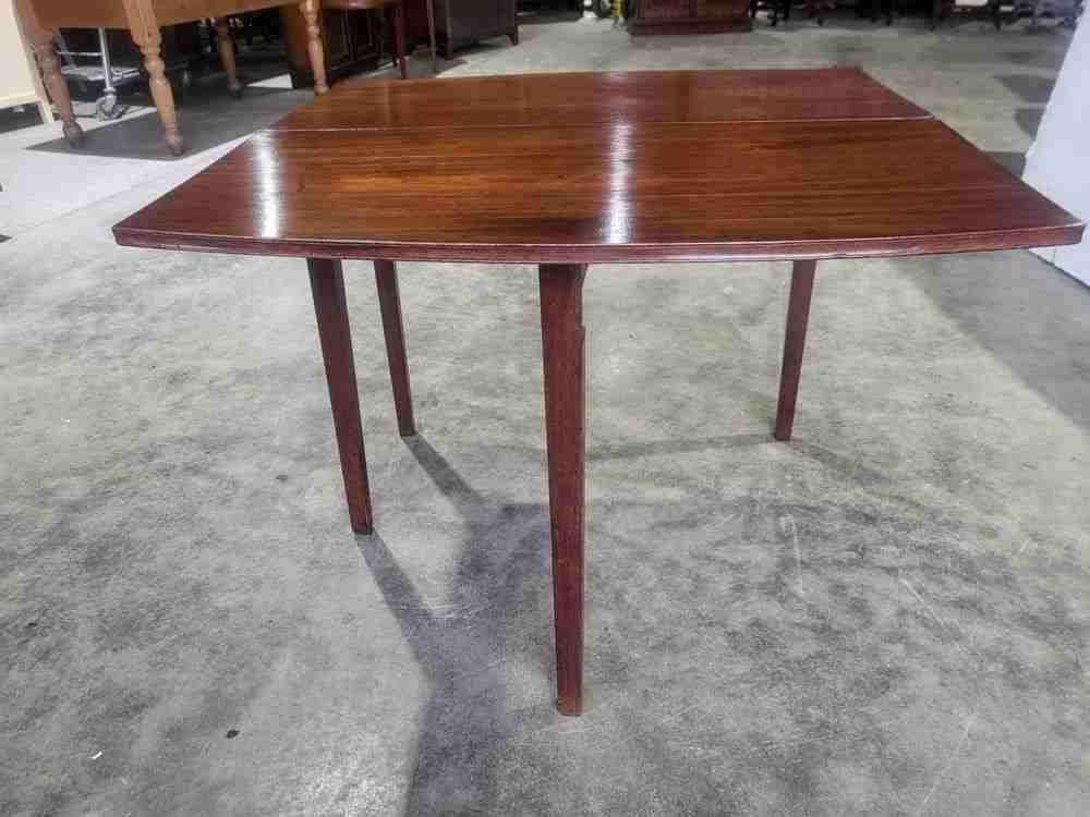 Antique Edwardian small fold over occasional dining work table desk seat 4