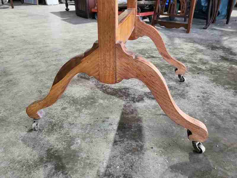 20thC tall cheval floor standing bedroom mirror castors