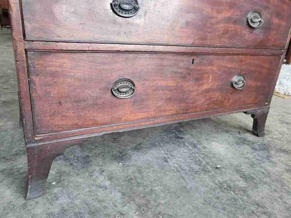 Antique Georgian 2 over 3 chest of drawers splayed legs