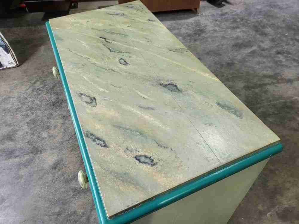 Antique Victorian painted small low chest of drawers