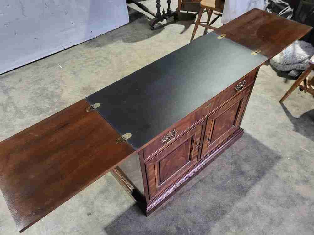 Antique repro sideboard cabinet serving table drawer
