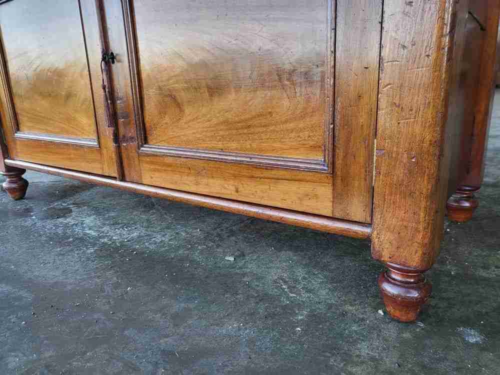 Antique mahogany two tier buffet serving table cupboard