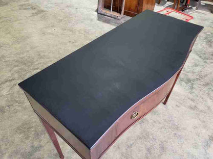 Antique repro mahogany serpentine sideboard serving table drawer fluted legs
