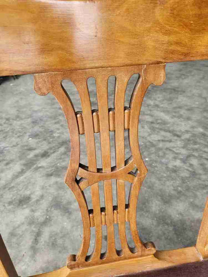 20thC square legs rose fabric bedroom bathroom chair