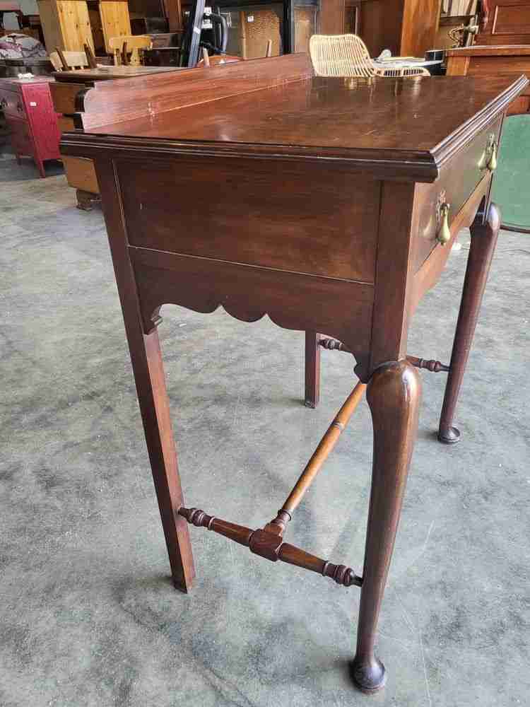 Antique mahogany tall cutlery hall table Drawer cabriole legs pad feet