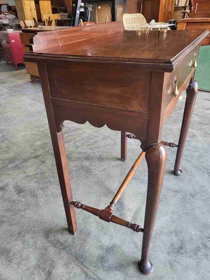 Antique mahogany tall cutlery hall table Drawer cabriole legs pad feet