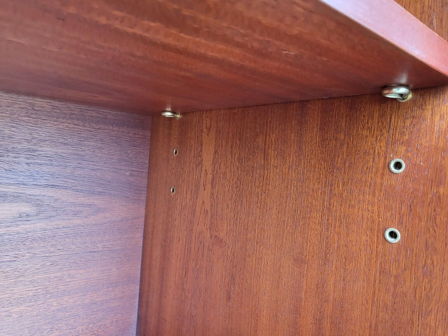 Antique Repro 2 Drawer 2 Door Cabinet Cupboard Sideboard Shelves Bracket Feet