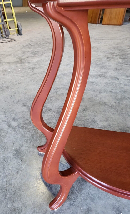 Antique Repro French Serpentine 2 Tier Console Hall End Lamp Table Tall