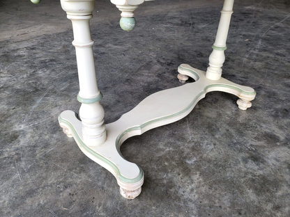 Antique Repro Painted Washstand Desk Hall Server Dressing Table Drawers Bun Feet