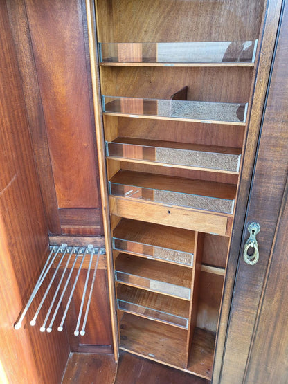 Antique breakdown triple wardrobe compactum drawers shelves