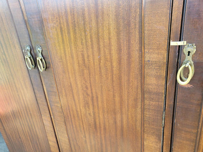 Antique breakdown triple wardrobe compactum drawers shelves