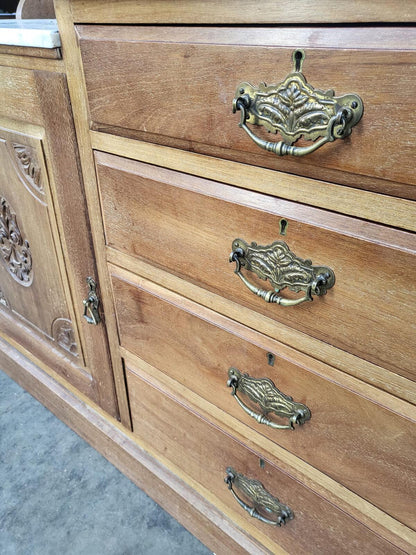Antique dressing table wash stand drawers mirror