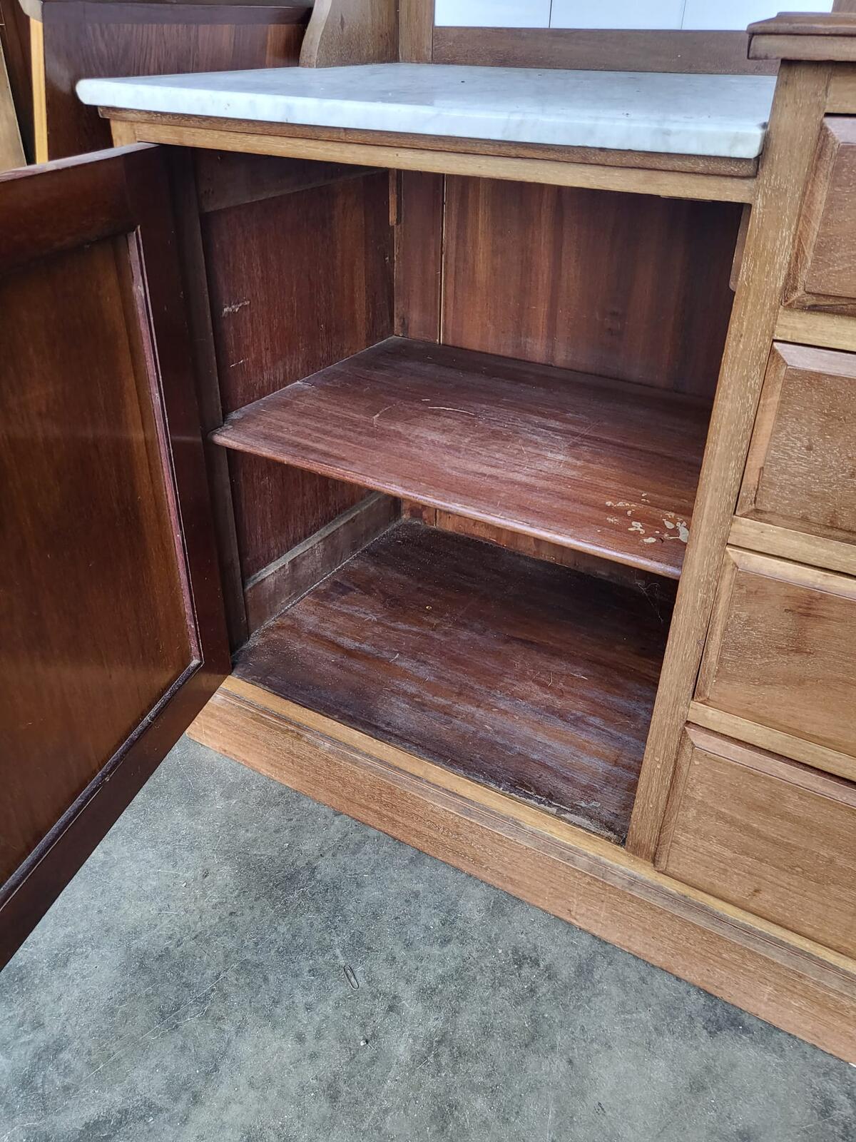 Antique dressing table wash stand drawers mirror