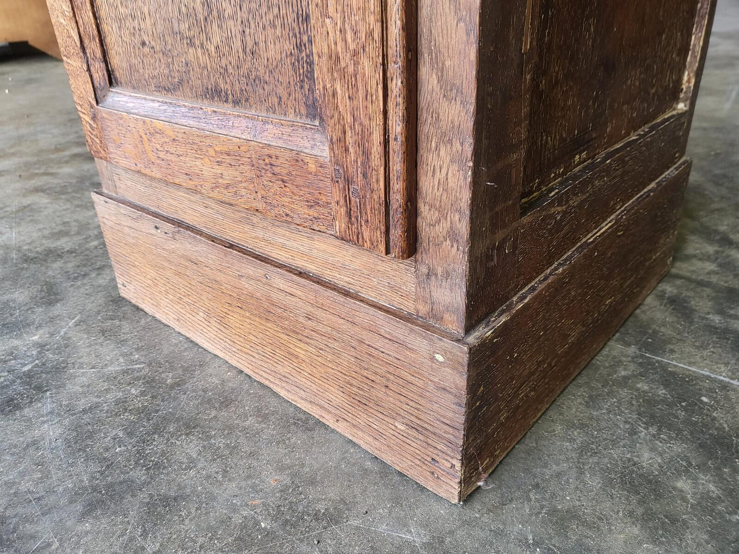 Antique oak pot cupboard side end lamp cabinet