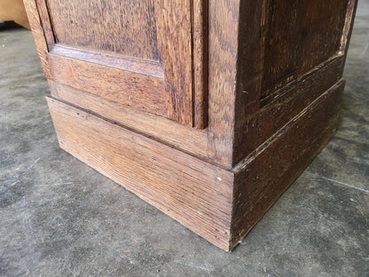 Antique oak pot cupboard side end lamp cabinet