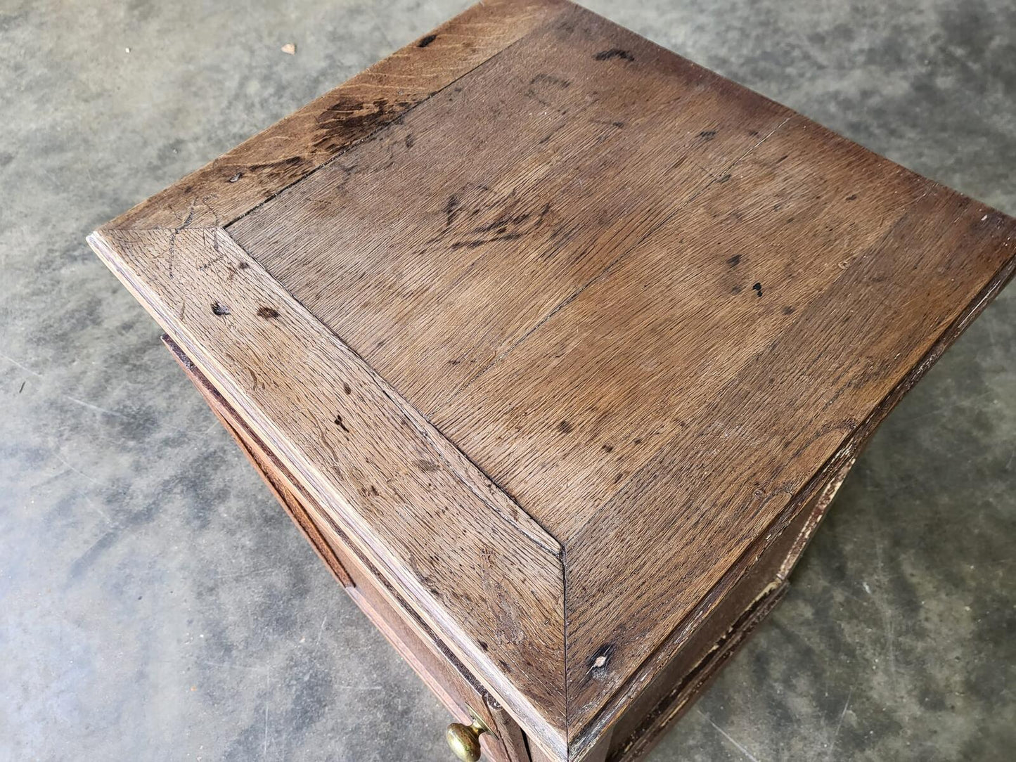 Antique oak pot cupboard side end lamp cabinet