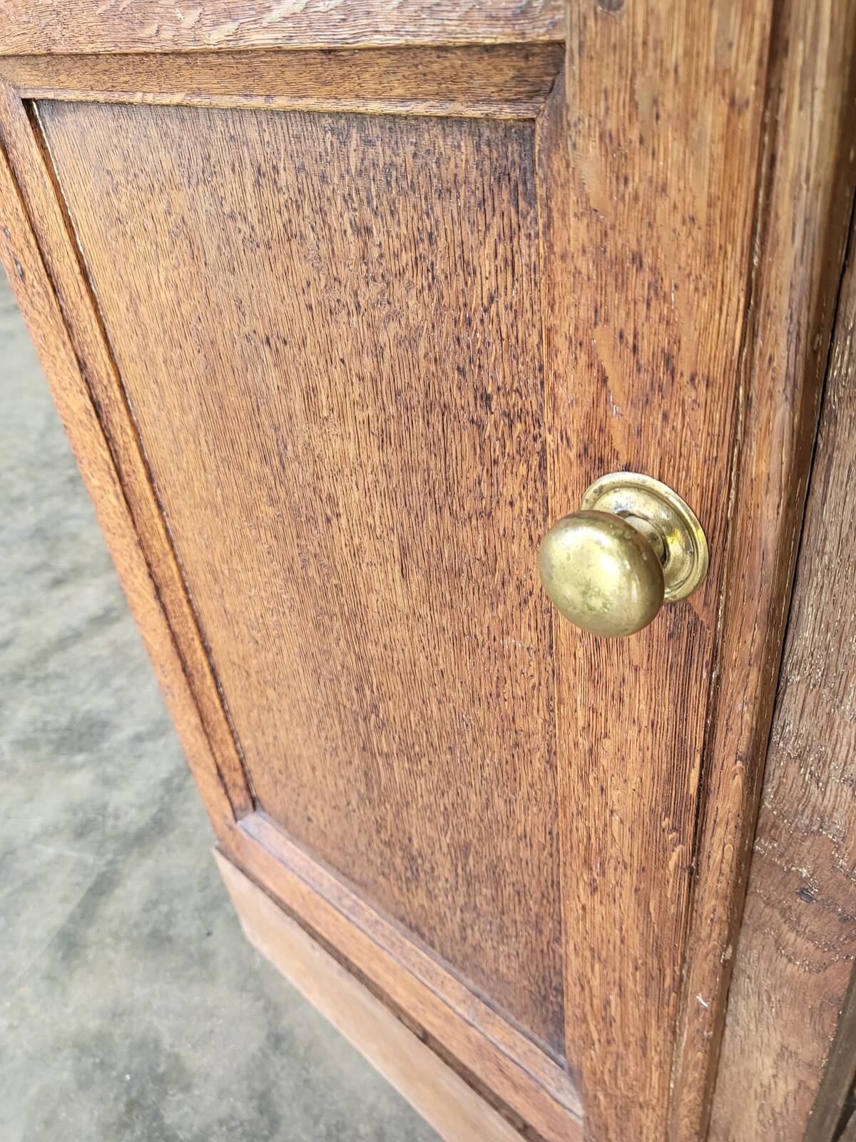 Antique oak pot cupboard side end lamp cabinet