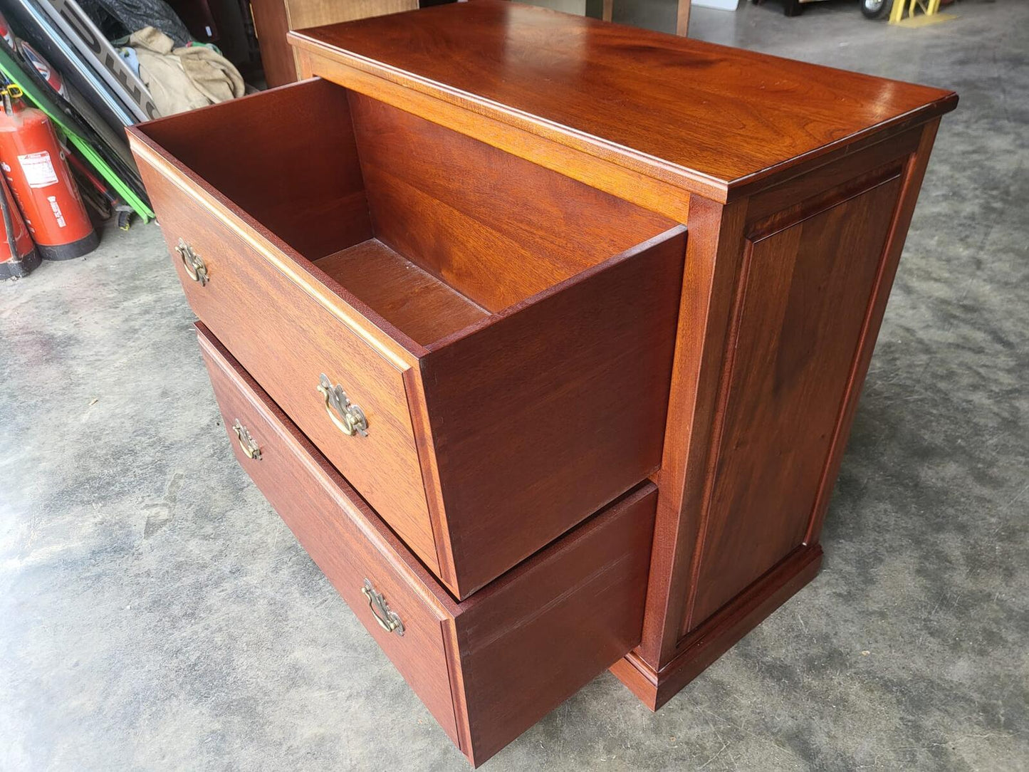 Antique repro chest of drawers 2 large linen drawers