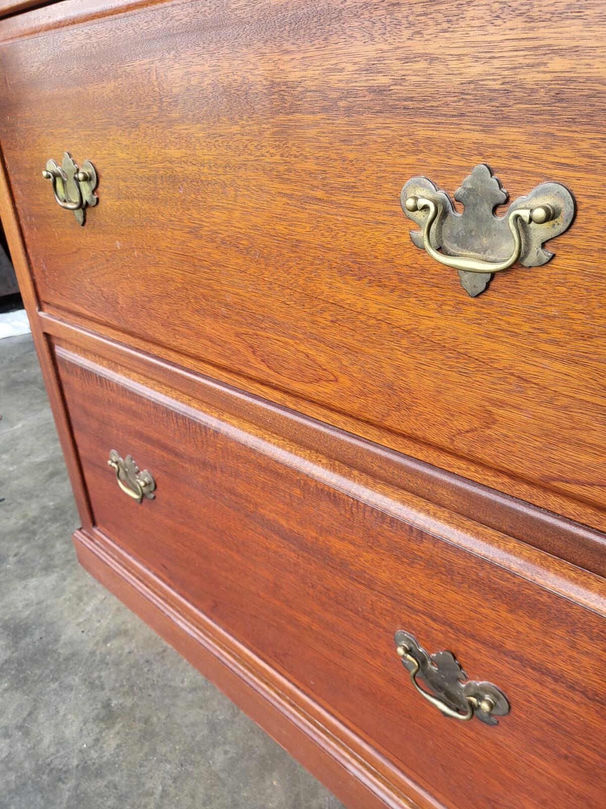 Antique repro chest of drawers 2 large linen drawers