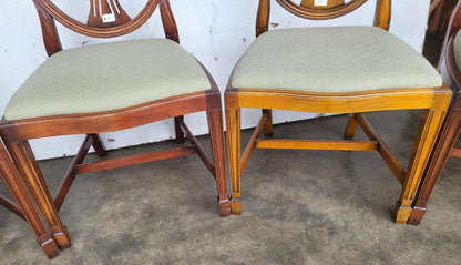 Antique Charles Barr repro shield back 6 mix dining chairs 2 carvers
