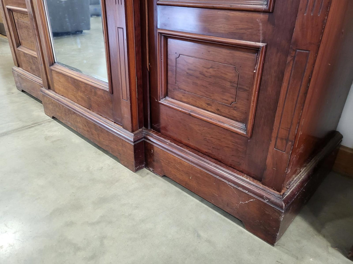 Antique breakdown triple wardrobe compactum drawers shelves