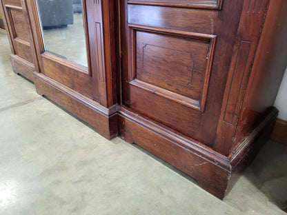 Antique breakdown triple wardrobe compactum drawers shelves