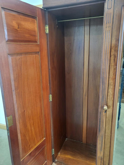 Antique breakdown triple wardrobe compactum drawers shelves