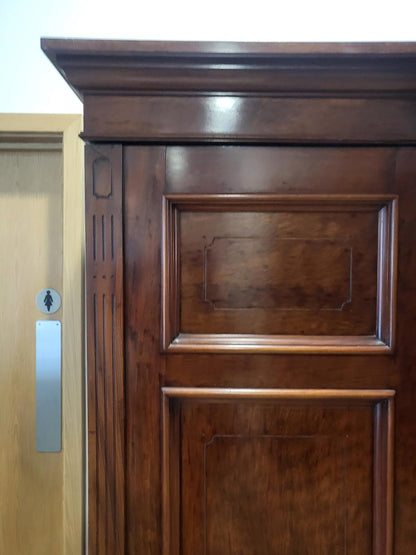 Antique breakdown triple wardrobe compactum drawers shelves