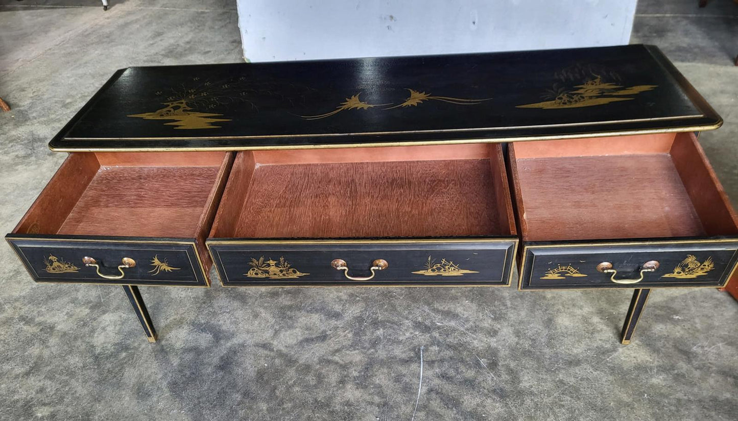 Chinese black gold dressing table sideboard drawers