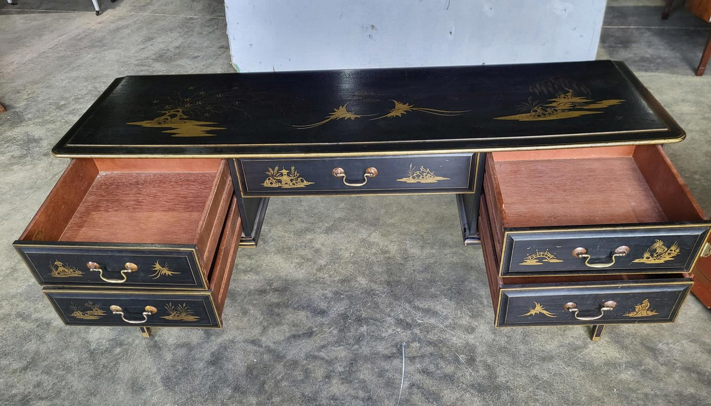 Chinese black gold dressing table sideboard drawers