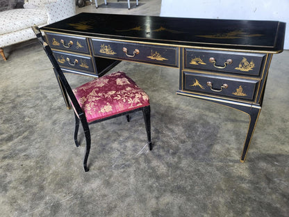 Chinese black gold dressing table sideboard drawers