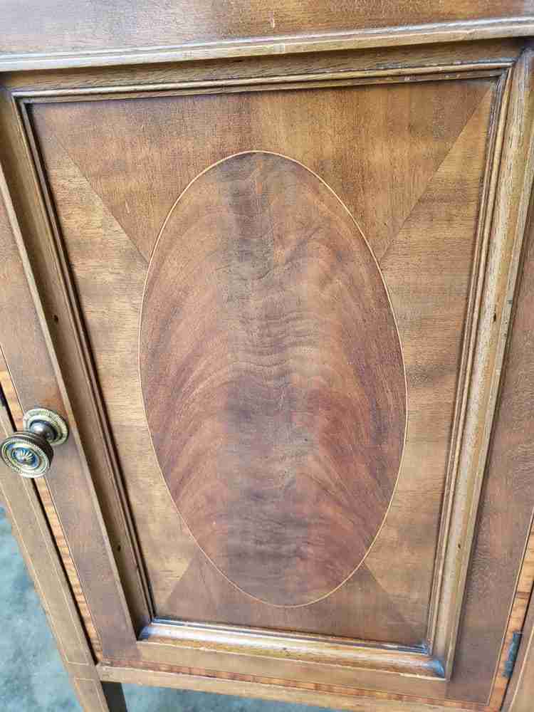 Antique Edwardian walnut side end drop leaf cupboard work dining table legs